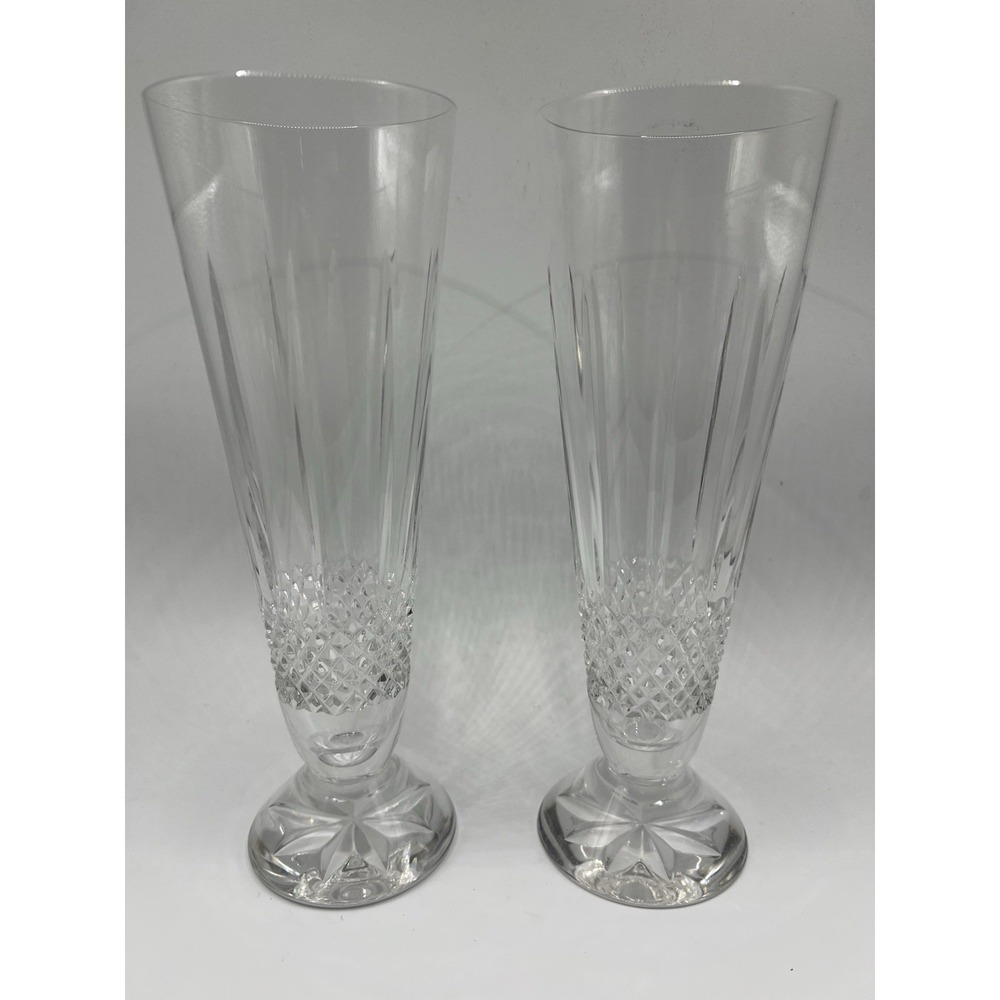 Pair WATERFORD CRYSTAL GLENMEDE PILSNER BEER GLASS Set of 2